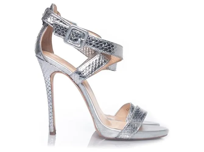 Giuseppe Zanotti, Sandalias Metálicas Plata 