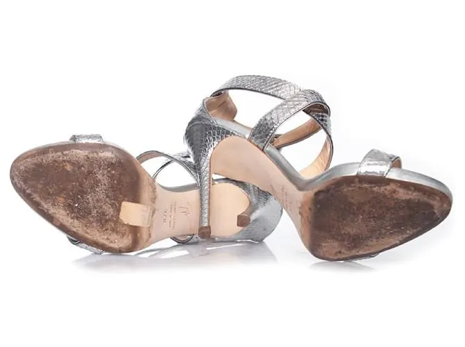 Giuseppe Zanotti, Sandalias Metálicas Plata 