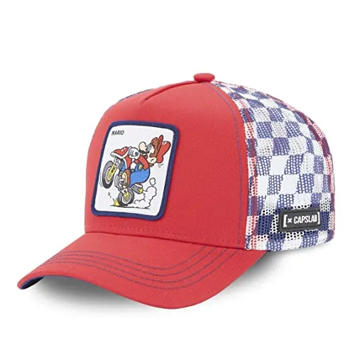 Gorra Capslab adulto Mario Kart Mario, rojo, Talla única