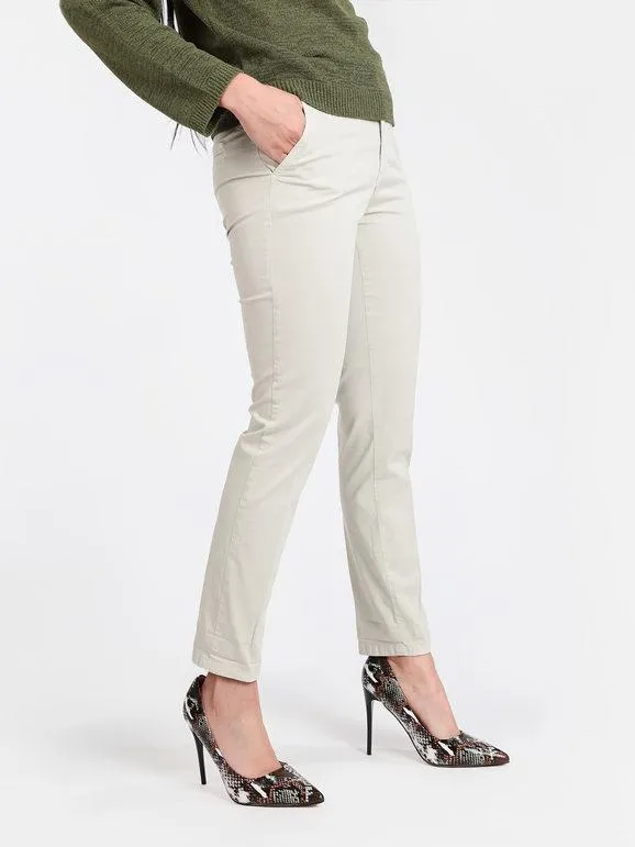 Griffai Pantalón de corte slim de algodón