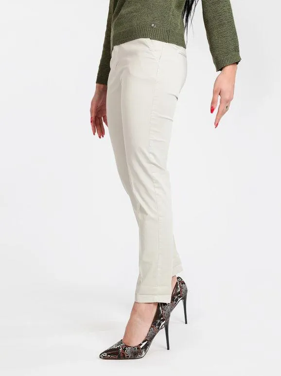 Griffai Pantalón de corte slim de algodón