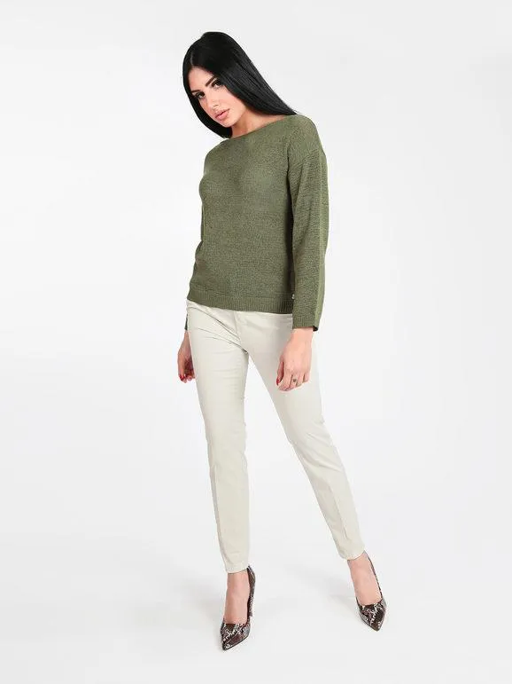 Griffai Pantalón de corte slim de algodón