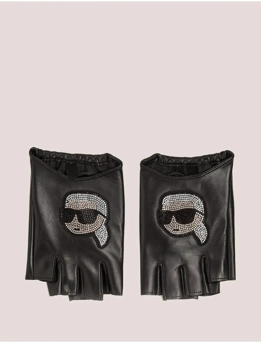 Guantes Mujer Karl Lagerfeld K/ikonic 2.0 Rhnstn Fl Glove Negro