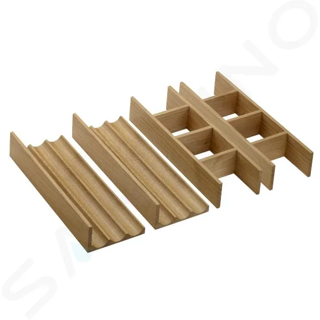 HANSGROHE INTRASTORIS  JUEGO DE 4 ORGANIZADORES DE CAJONES, ROBLE NATURAL 54153230