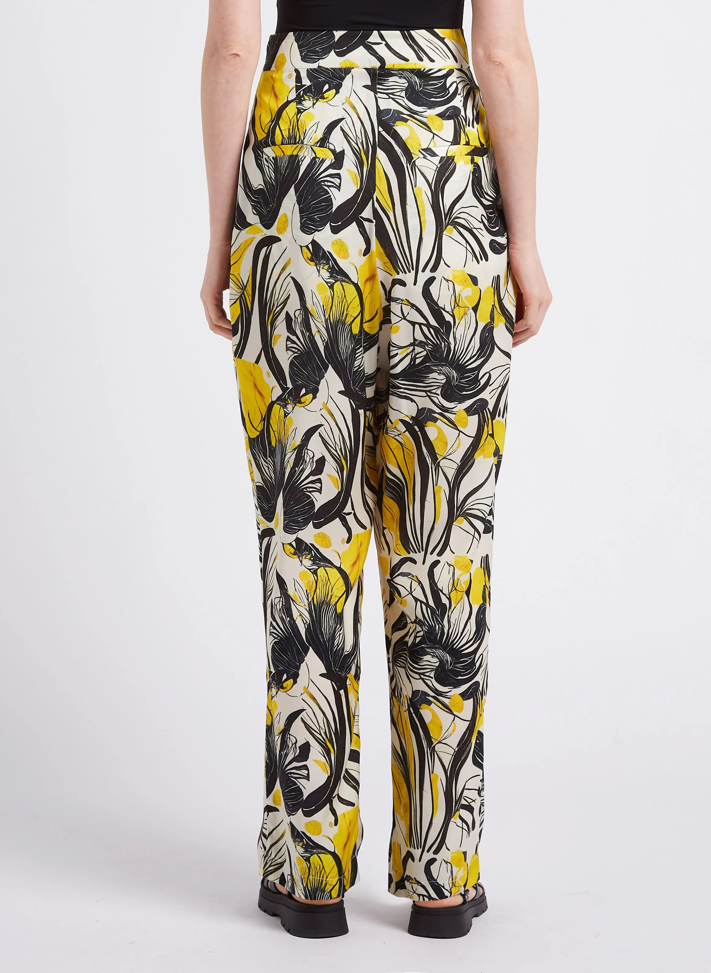 HEIMSTONE SAKIS  PANTALóN ANCHO ESTAMPADO SATINADO EN MULTICOLOR
