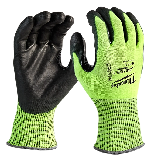 High Visibility Cut Level 4 Polyurethane Dipped