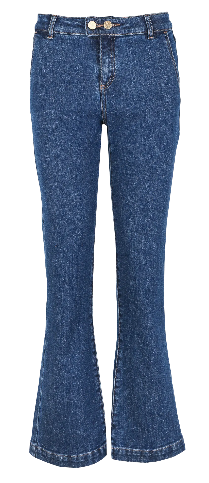 I CODE Pantalón acampanado de mezcla de algodón en azul
