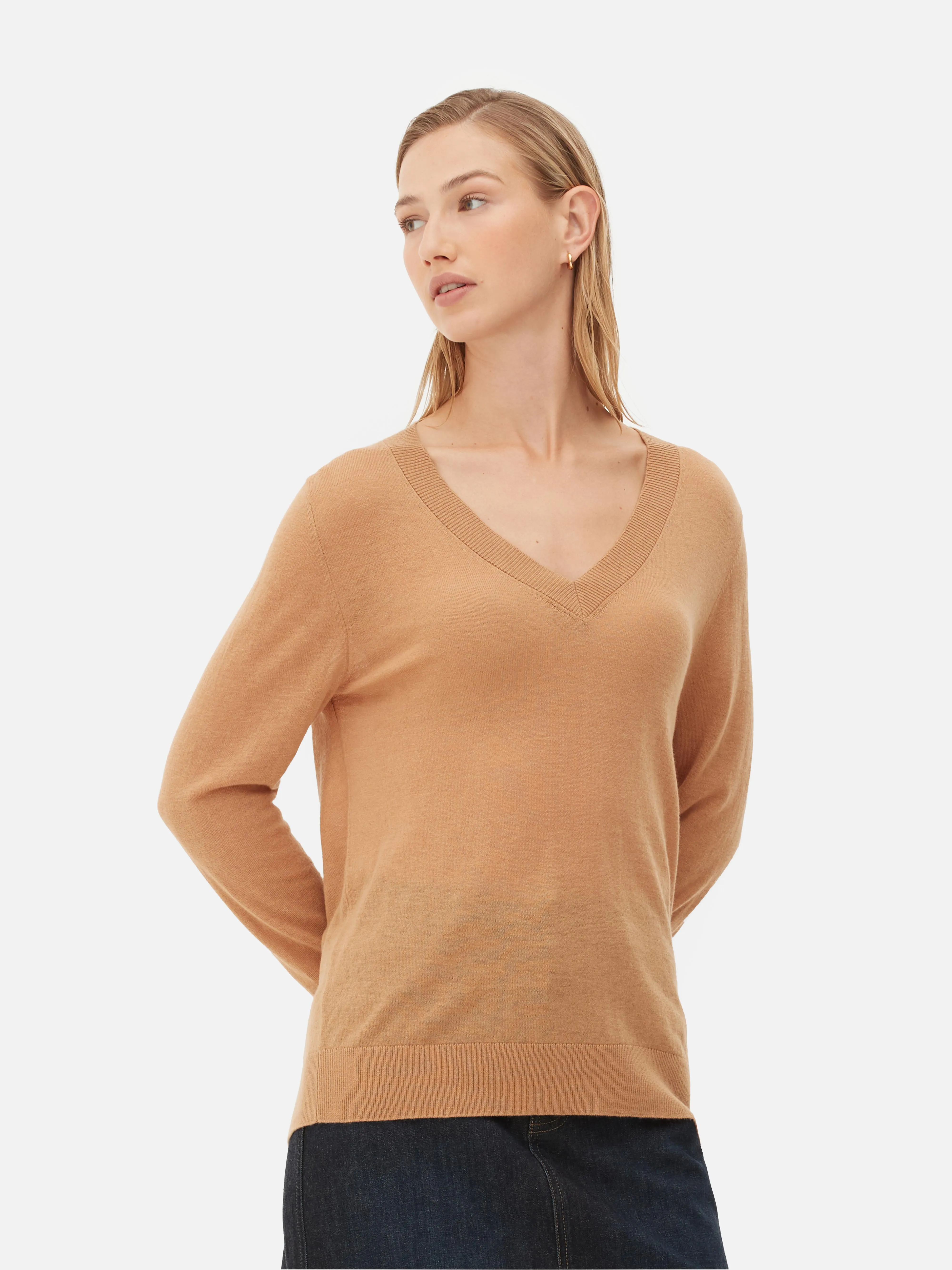 Jersey de punto con cuello de pico de The Edit
