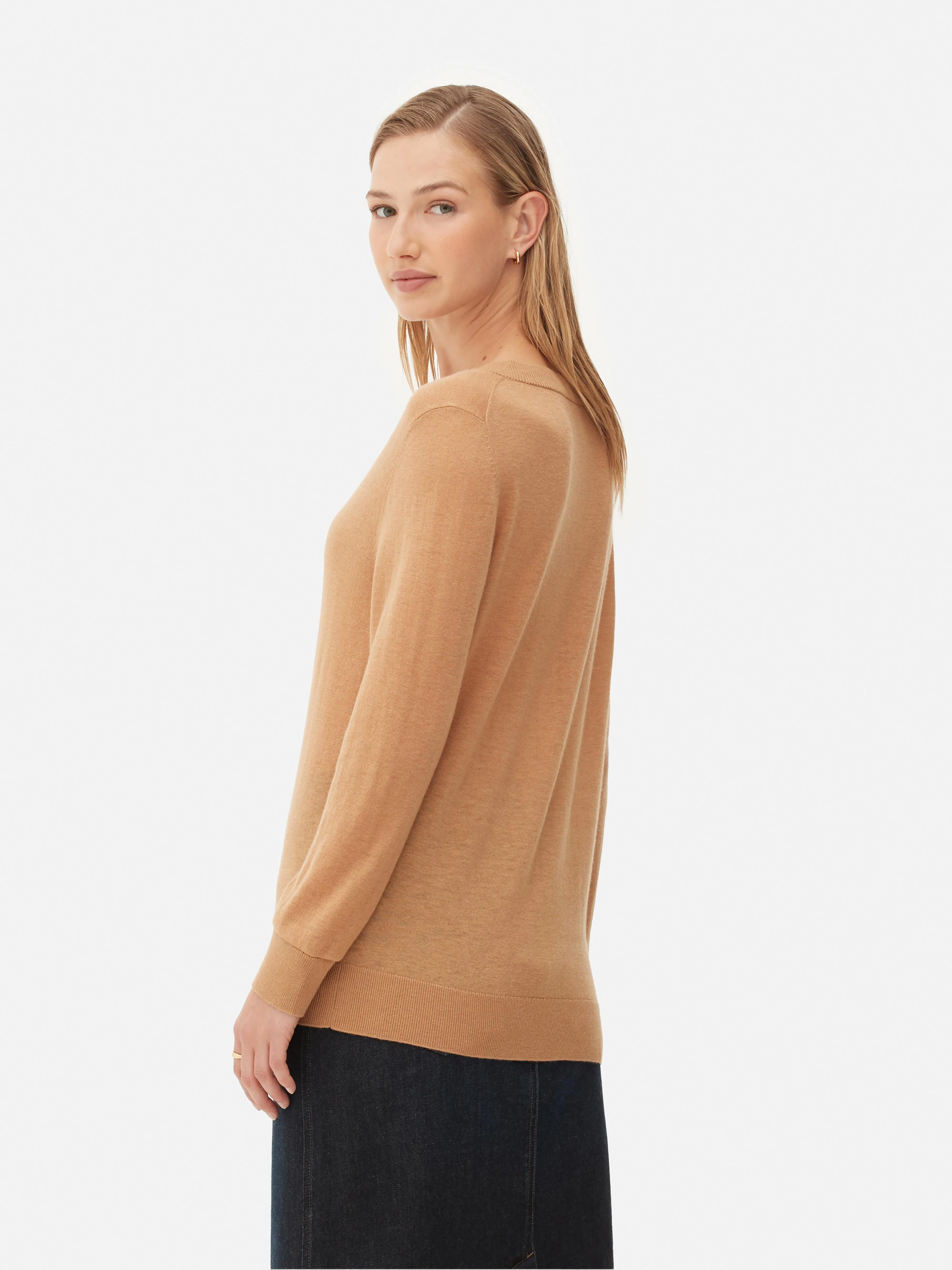 Jersey de punto con cuello de pico de The Edit