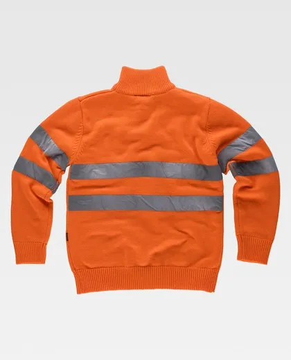 Jersey media cremallera de alta visibilidad Naranja
