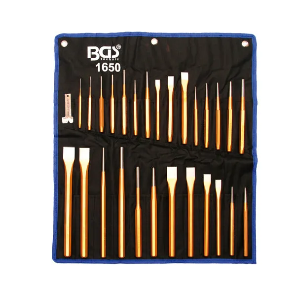 JUEGO DE BOTADORES, CINCELES Y PUNZONES BGS