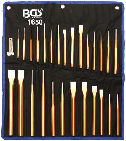 JUEGO DE BOTADORES, CINCELES Y PUNZONES BGS