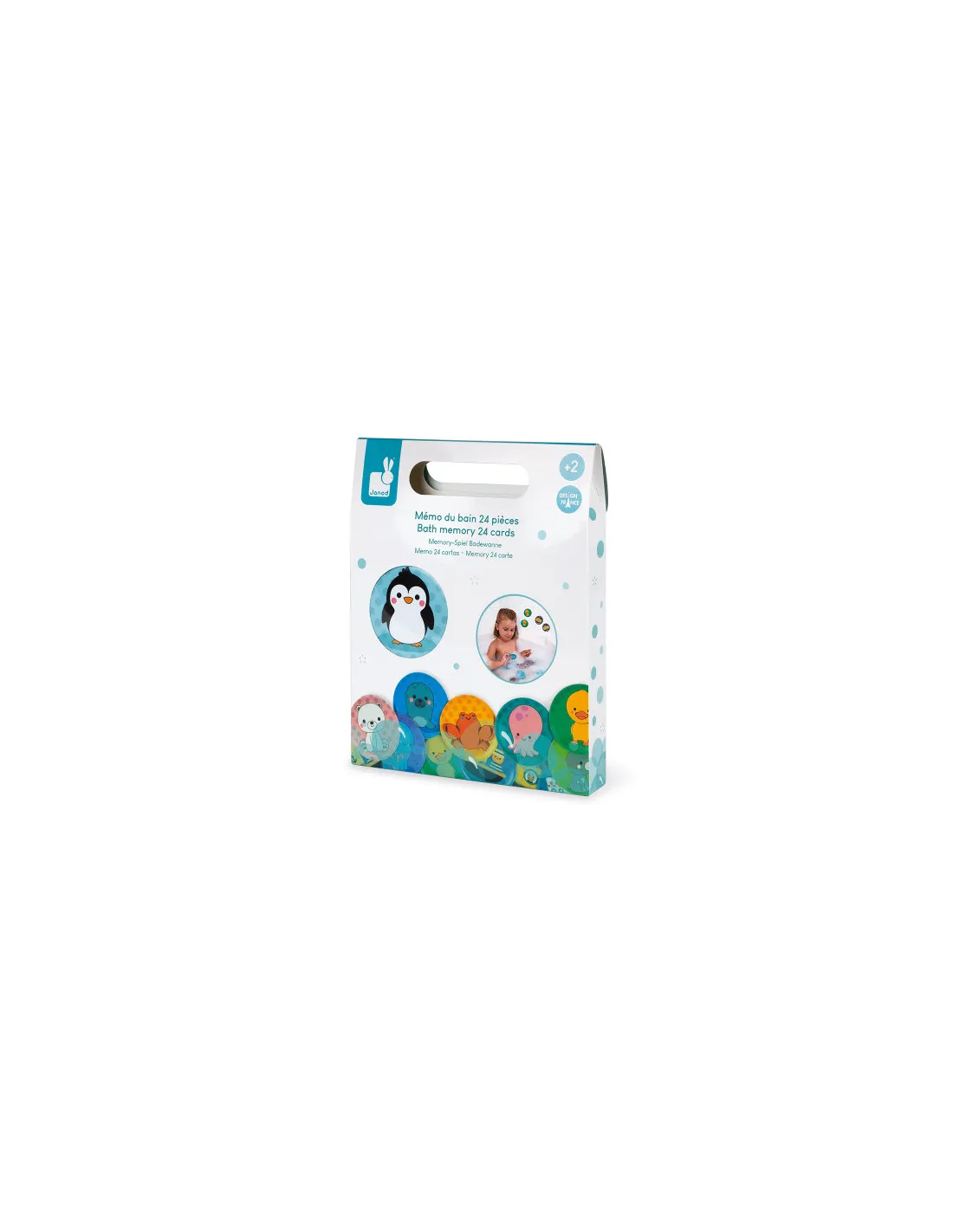 Juego memoria 24 cartas para el baño de Janod