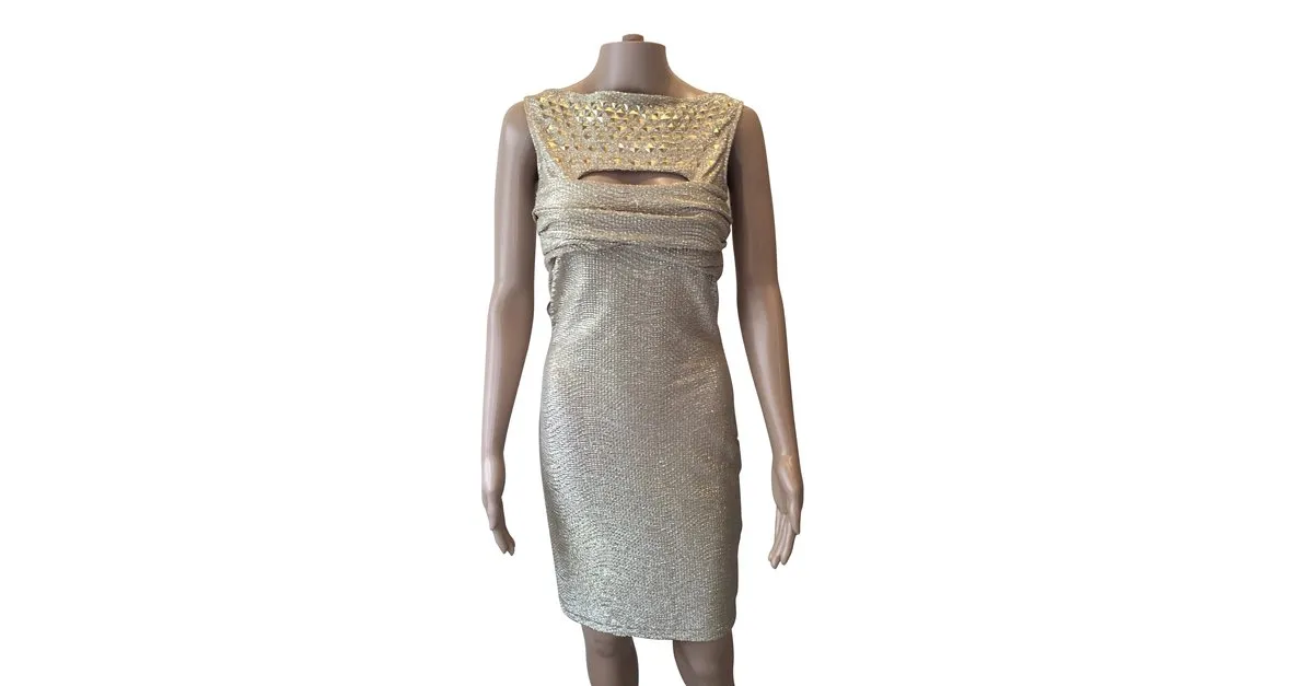 Just Cavalli Vestidos Dorado 