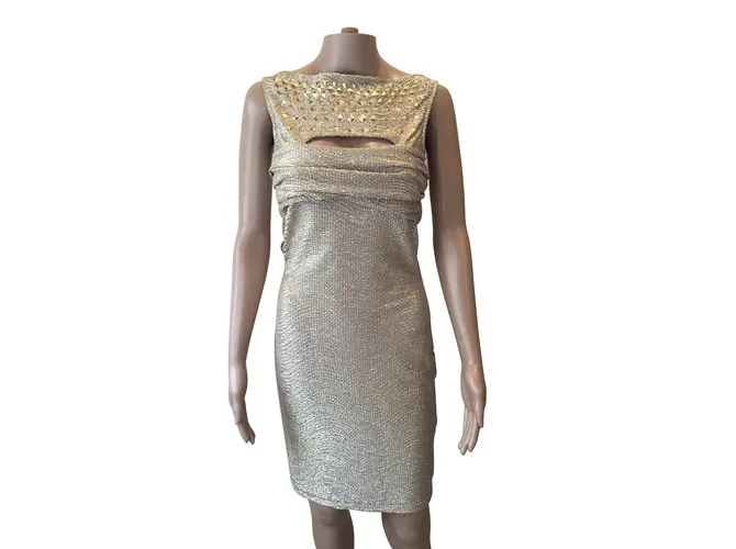 Just Cavalli Vestidos Dorado 