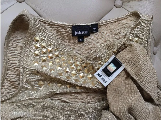 Just Cavalli Vestidos Dorado 
