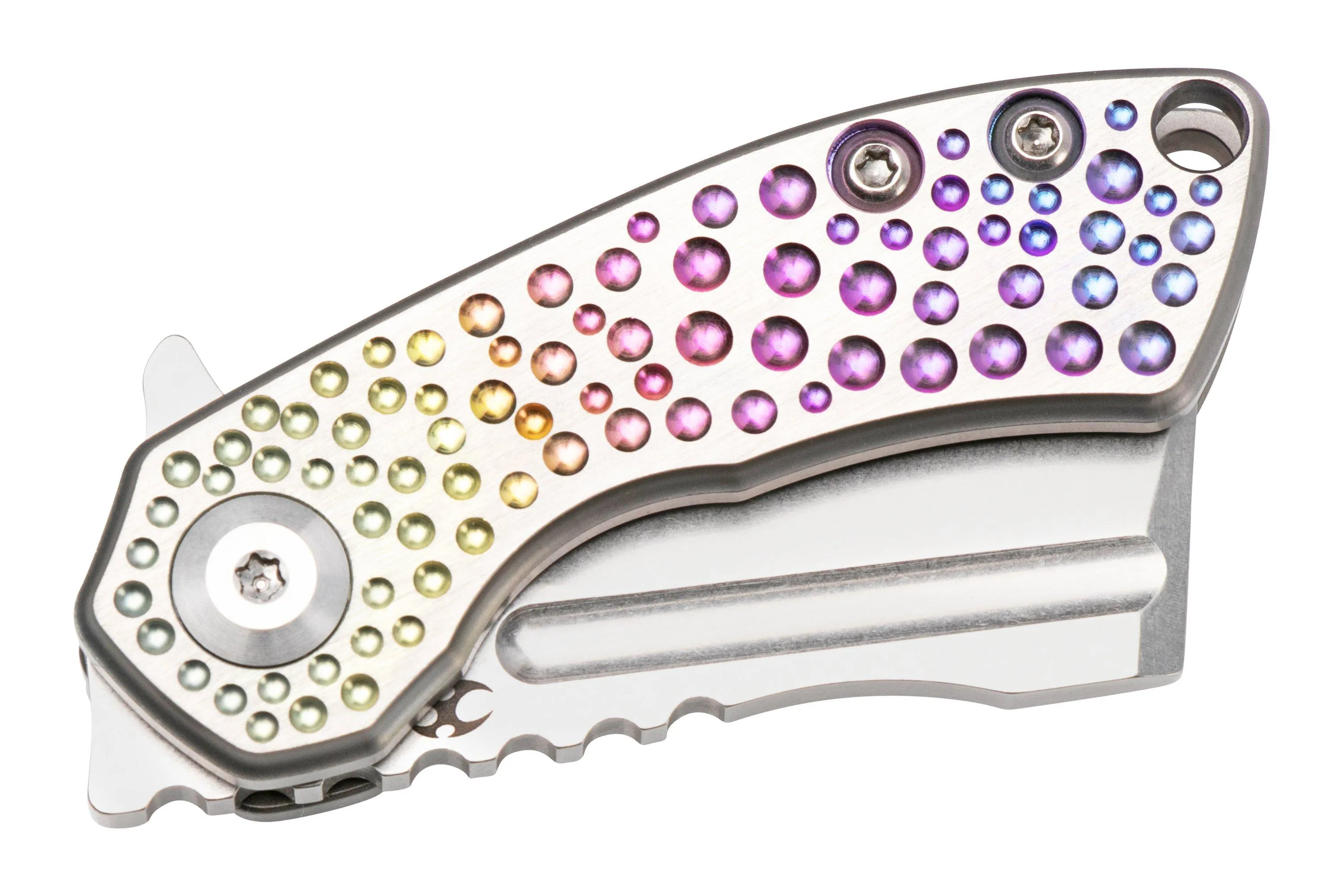 KANSEPT MINI KORVID K3030A5 STONEWASHED CPMS35VN, GRADIENT TITANIUM NAVAJA, DISEñO JUSTIN KOCH