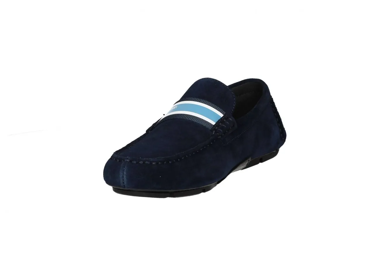 Kiowa Nobuck Azul Antifaz Raya Blanca/celeste