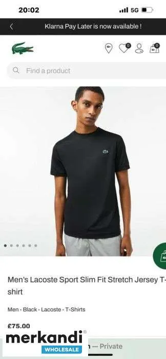 Lacoste Venta al por mayor de camisetas para hombre surtido 36pcs.