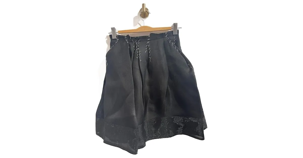 LANVIN Faldas T.Seda S Internacional Negro 