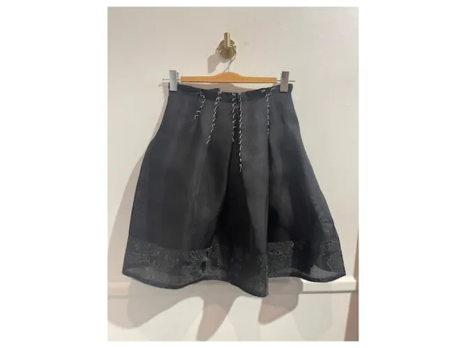 LANVIN Faldas T.Seda S Internacional Negro 