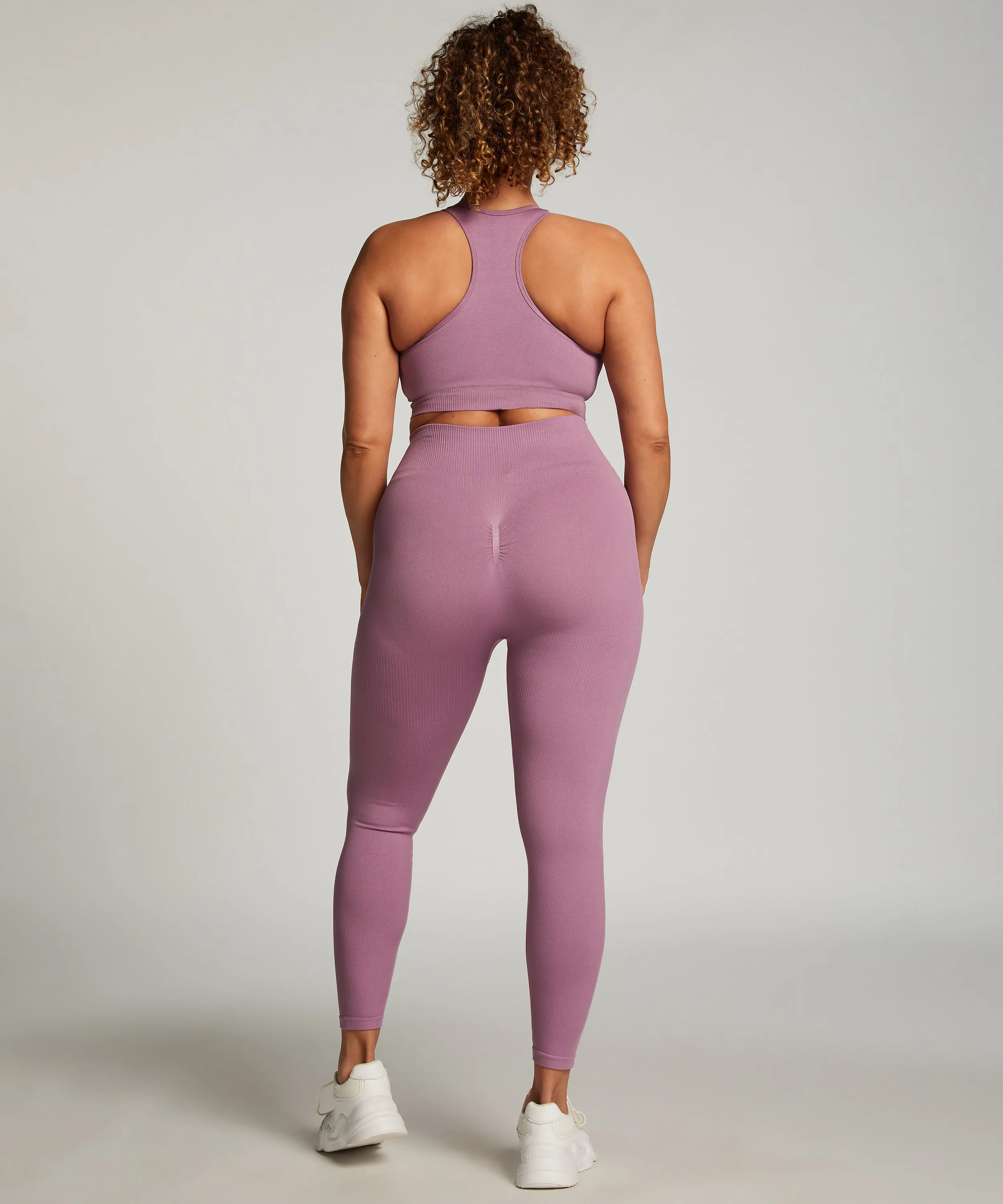 LEGGINGS DEPORTIVOS SIN COSTURAS Y DE CINTURA ALTA HKMX  MORADO