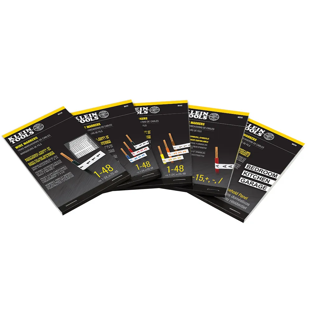 Libreta de tiras marcadoras de cables, números del 1 al 48