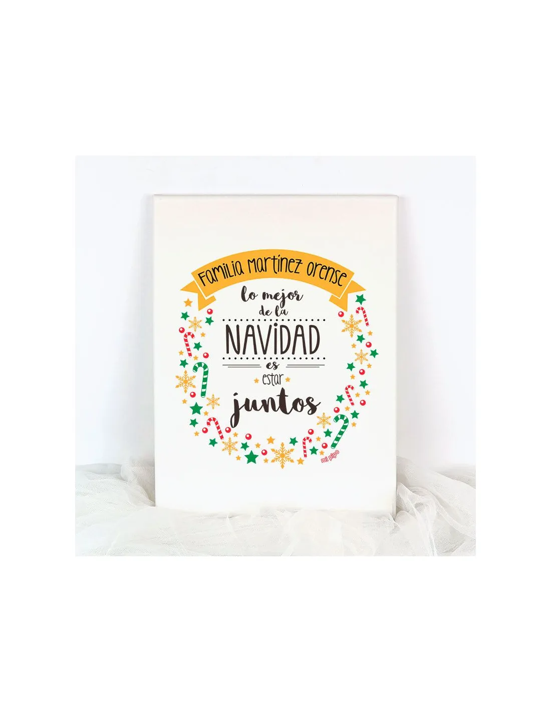 Lienzo personalizado Feliz Navidad de Mi Pipo