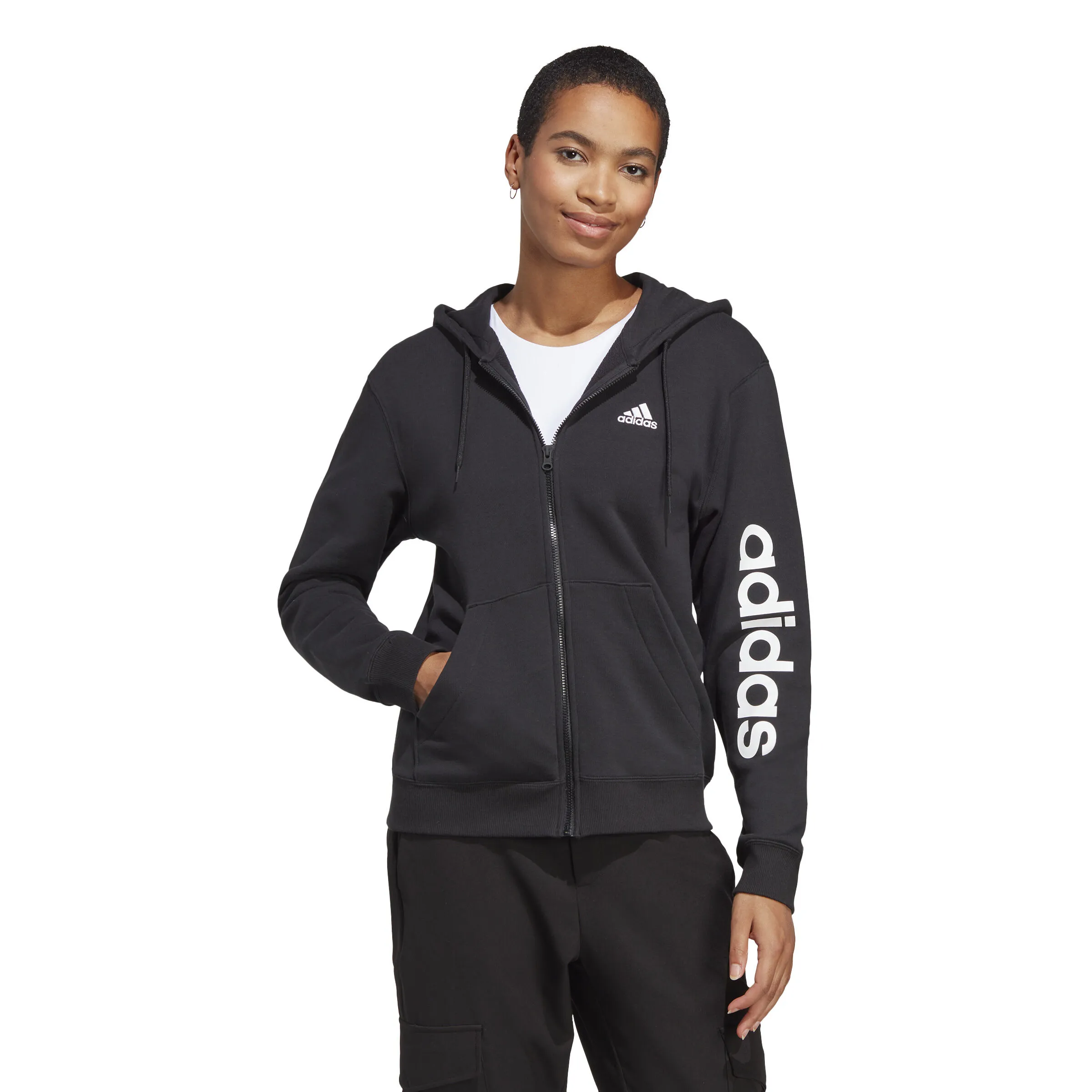 Linear French Terry Full Zip Sudadera Con Cremallera Mujeres