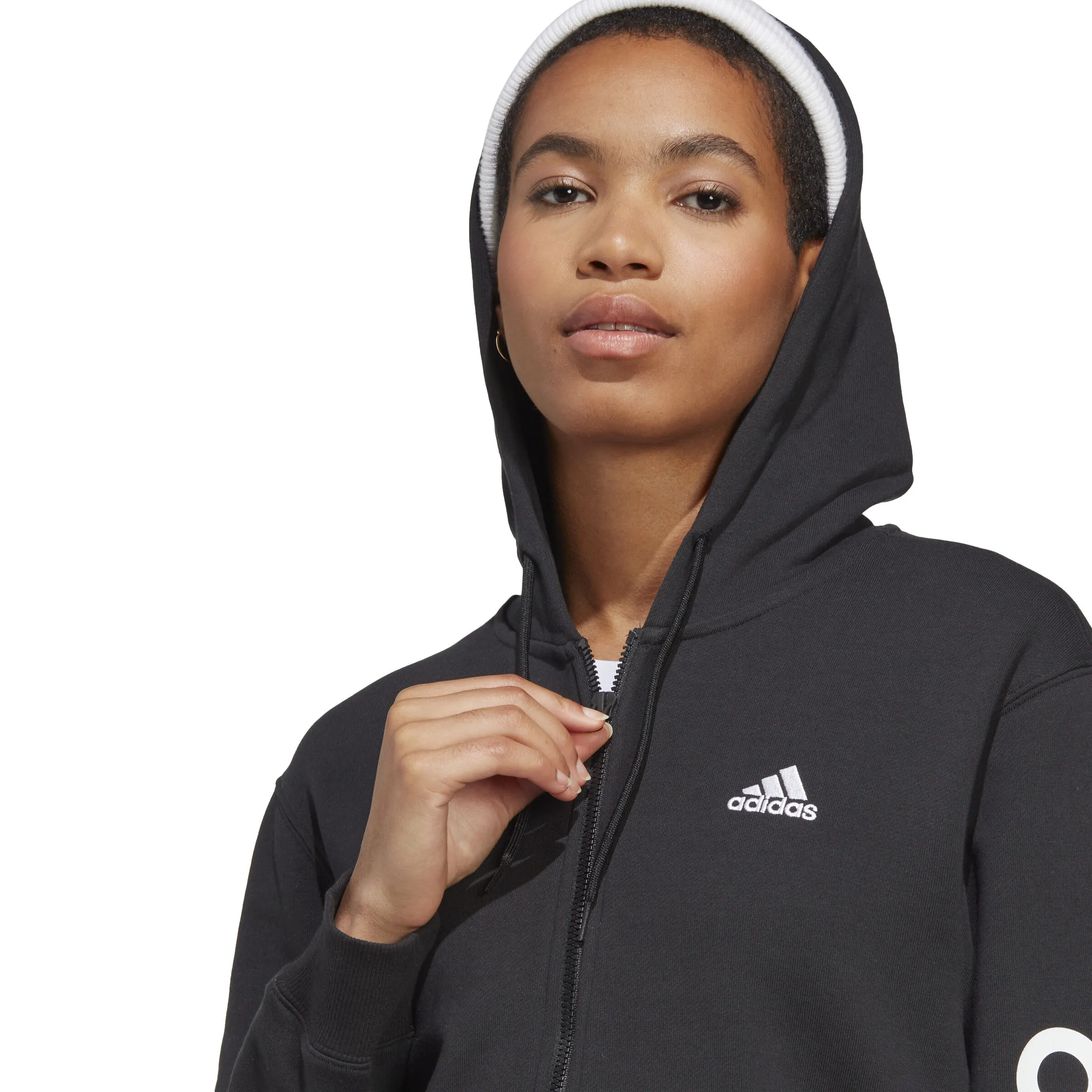 Linear French Terry Full Zip Sudadera Con Cremallera Mujeres
