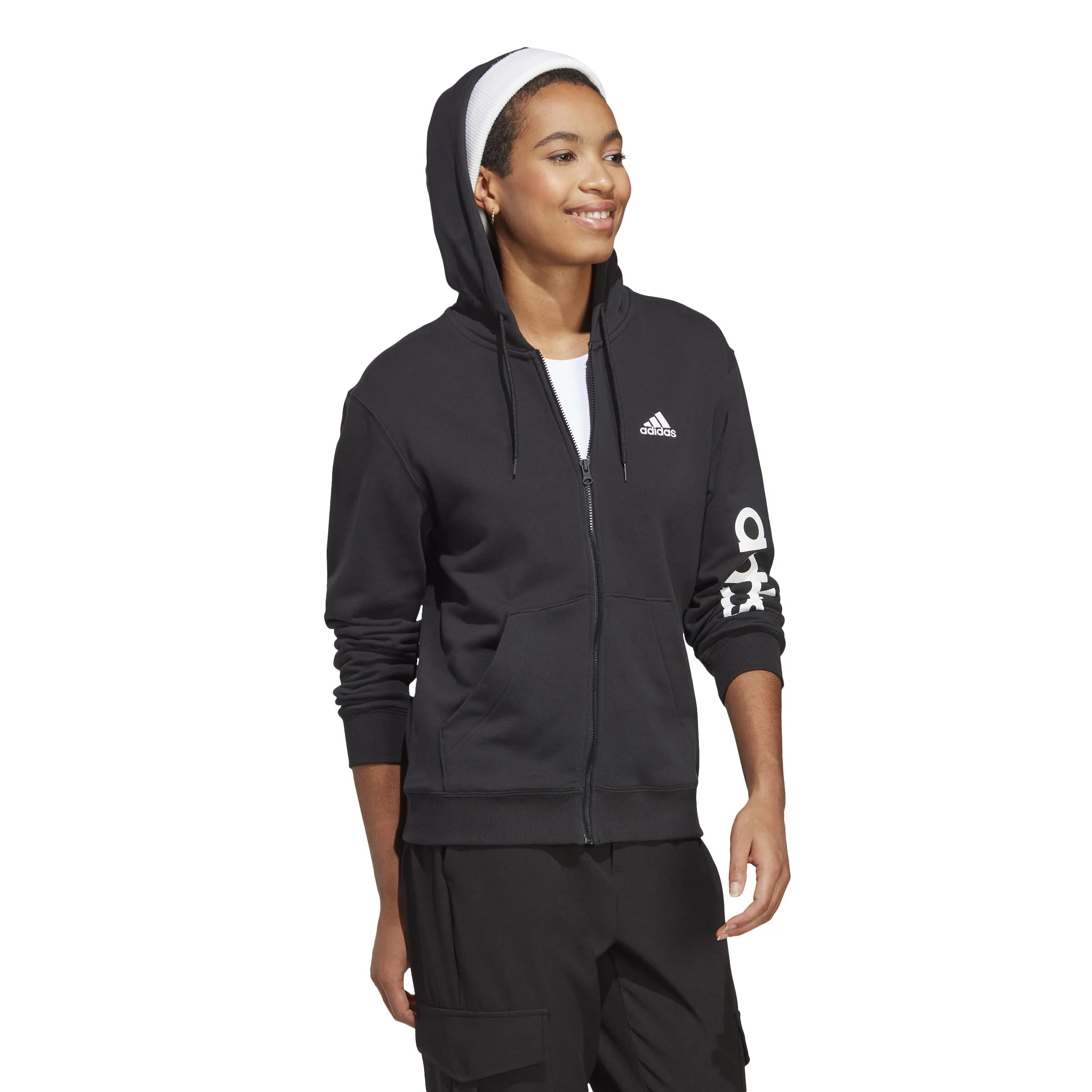 Linear French Terry Full Zip Sudadera Con Cremallera Mujeres