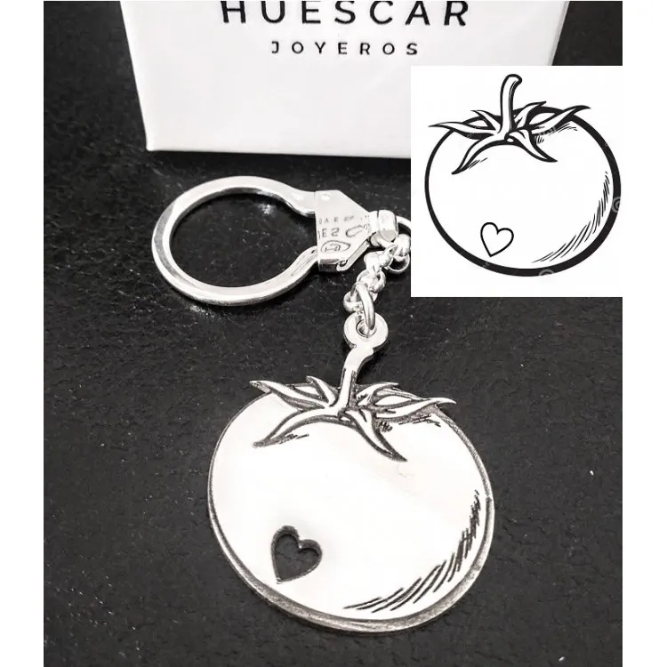 Llavero personalizado Dibujos tallados en plata de ley