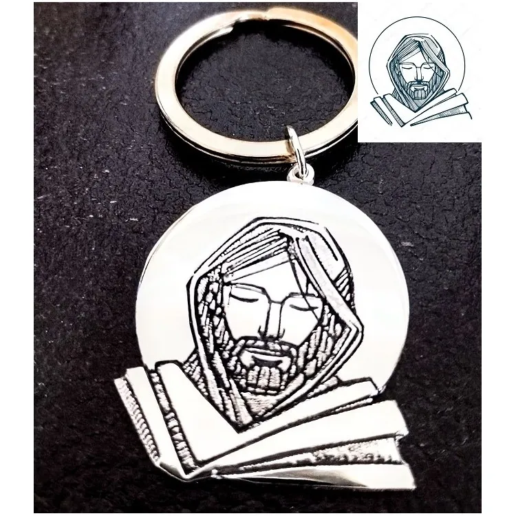 Llavero personalizado Dibujos tallados en plata de ley