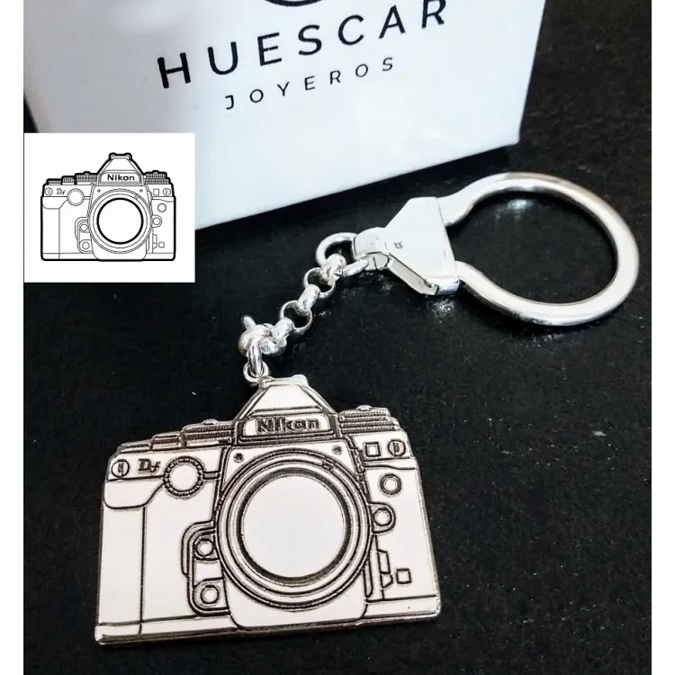 Llavero personalizado Dibujos tallados en plata de ley