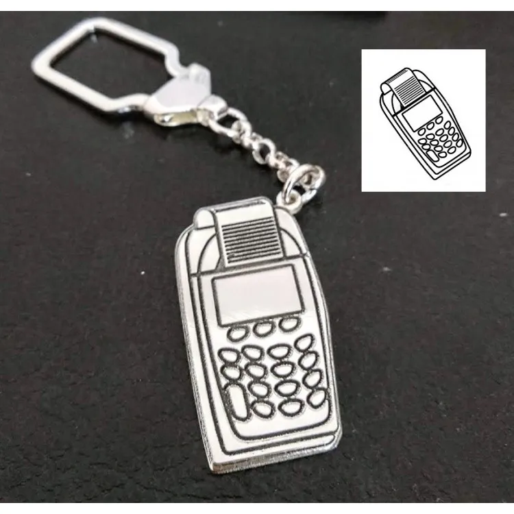 Llavero personalizado Dibujos tallados en plata de ley