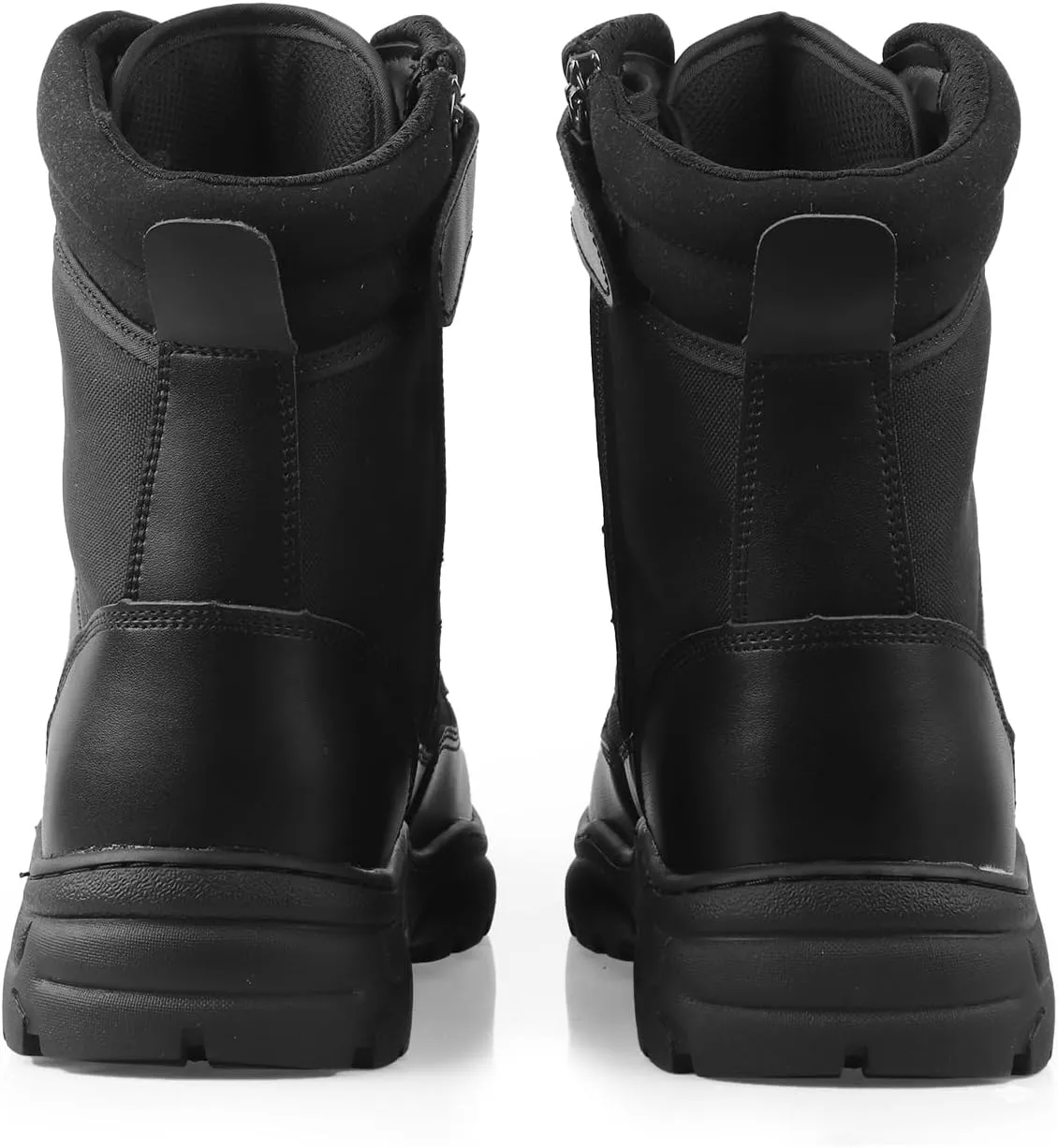 LUDEY Botas Militares Hombre Cremallera Lateral Botas Tacticas Policiales Botas Militares de Seguridad Botas de Combate Botas Mi