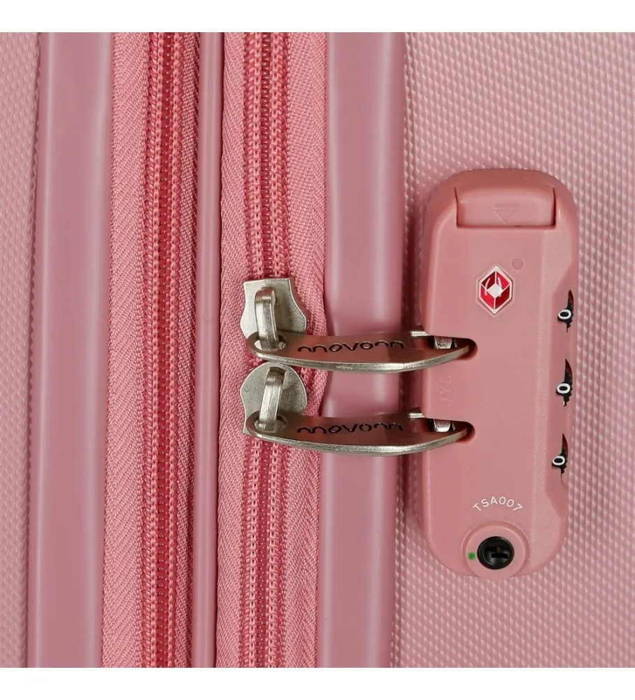 MALETA MEDIANA MOVOM RIGA RíGIDA ROSA 49X70X27CM