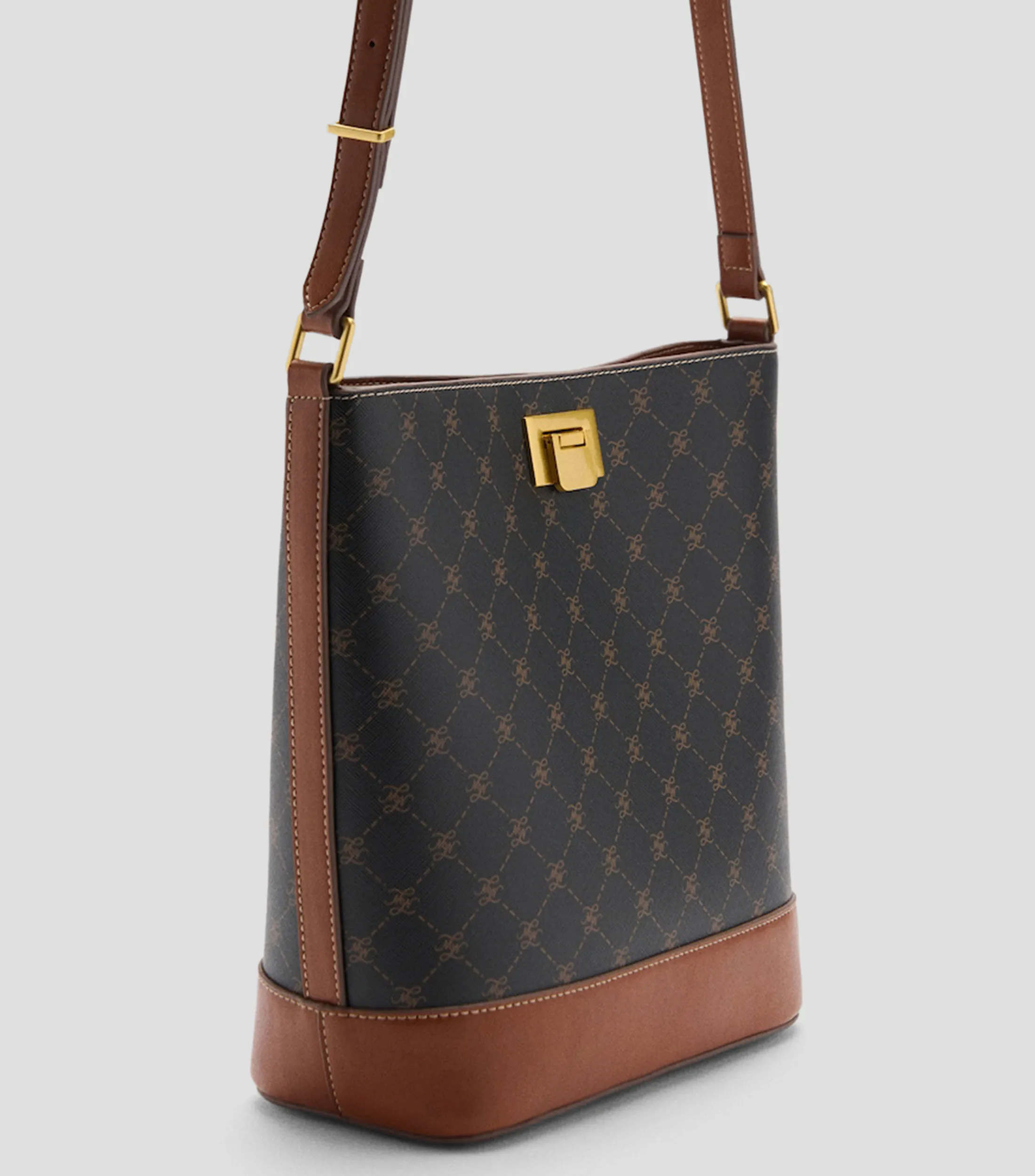 Mango Bolsa Tote Estampada Mujer