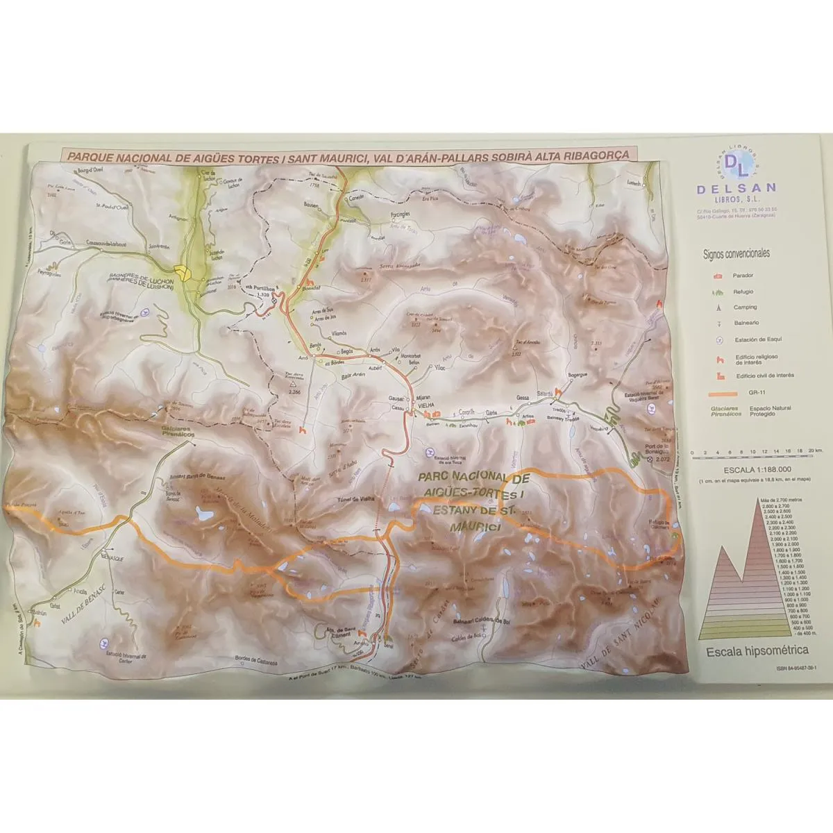mapa all 3d form Parque Nacional Aigües Tortes 1:188.000