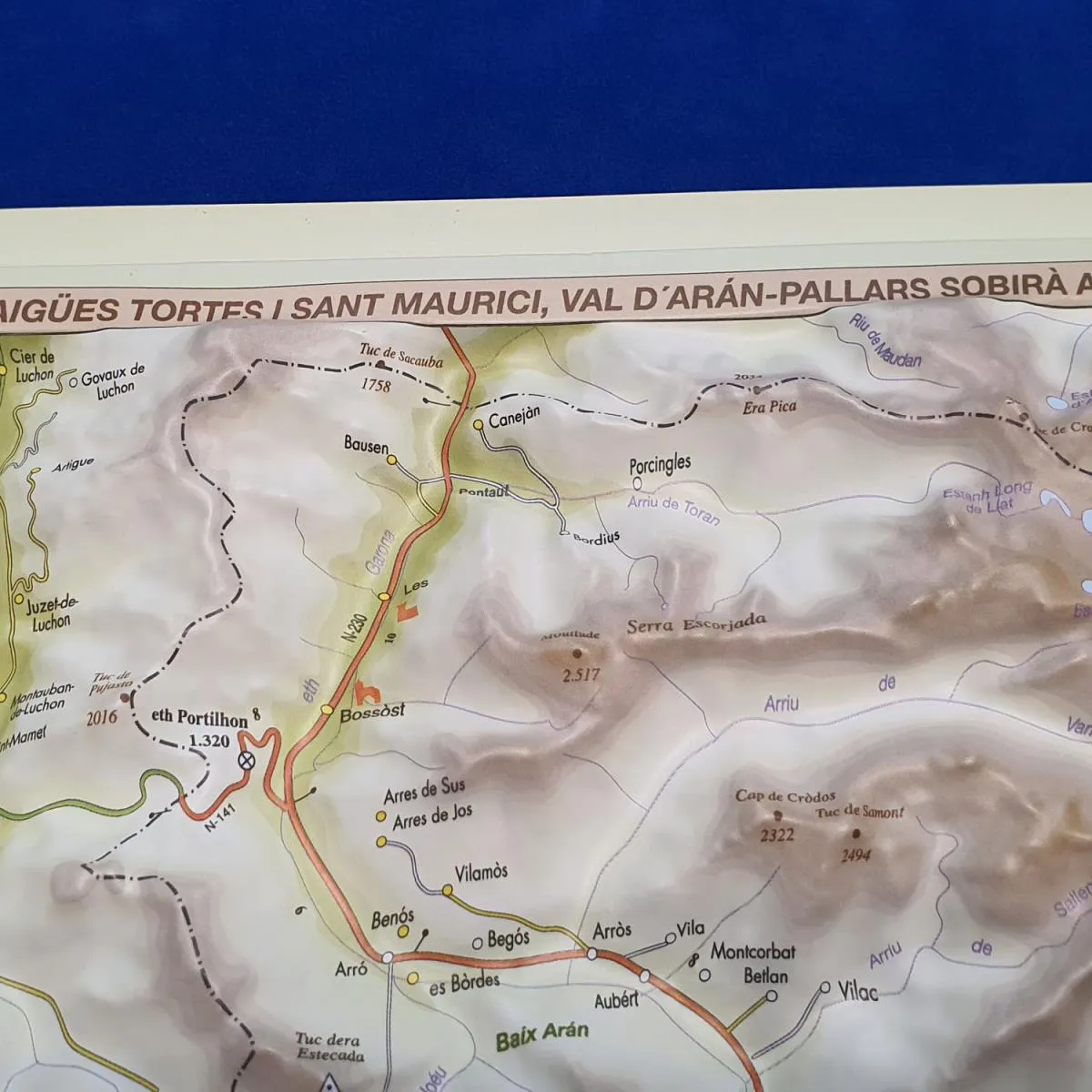 mapa all 3d form Parque Nacional Aigües Tortes 1:188.000