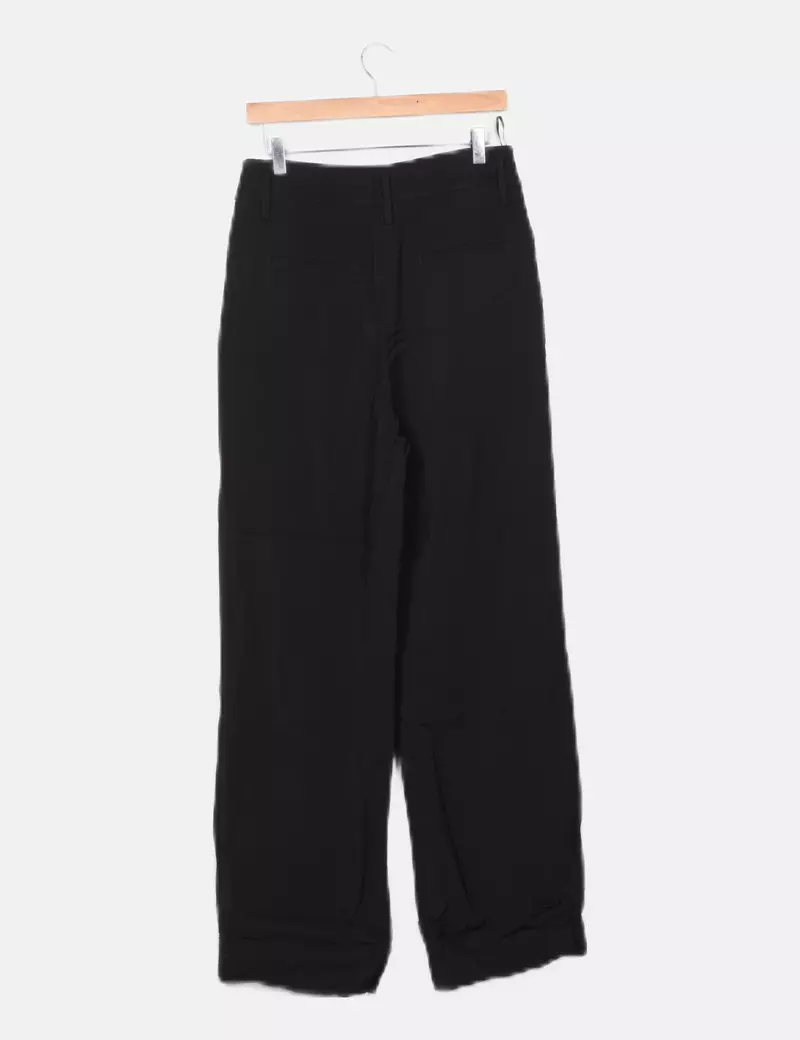 Massimo Dutti Pantalón negro ancho