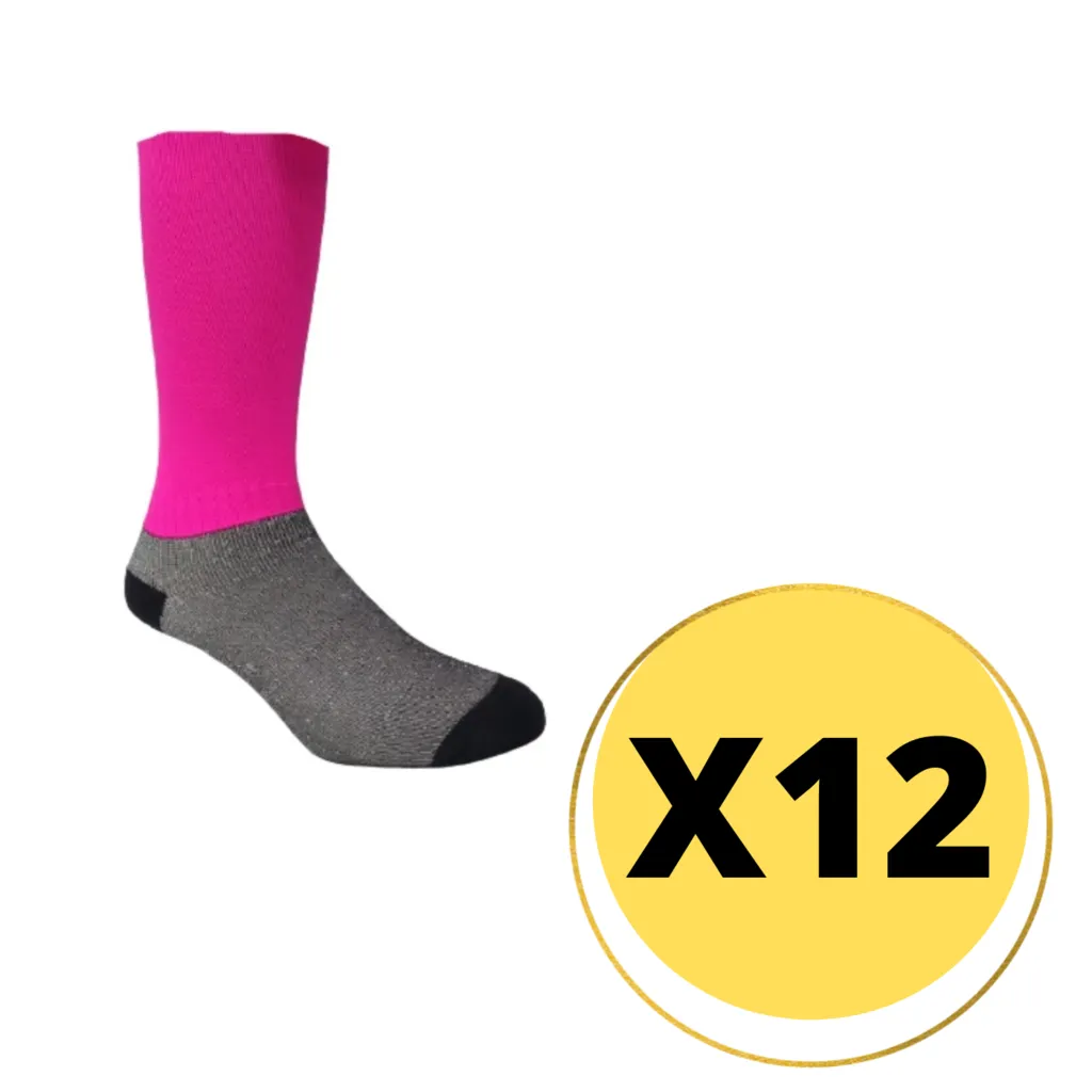 MEDIAS DE HOCKEY FUCSIA POR MAYOR 12 PARES  MH FUCSIA