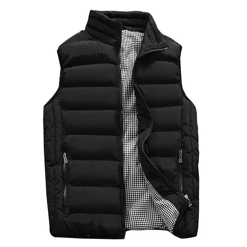 Mens Vest Casual Mens Warm Sleeveless Jacket Men Winter Waistcoat Men's Vest Casual Coats Outwear Plus Size 5xl