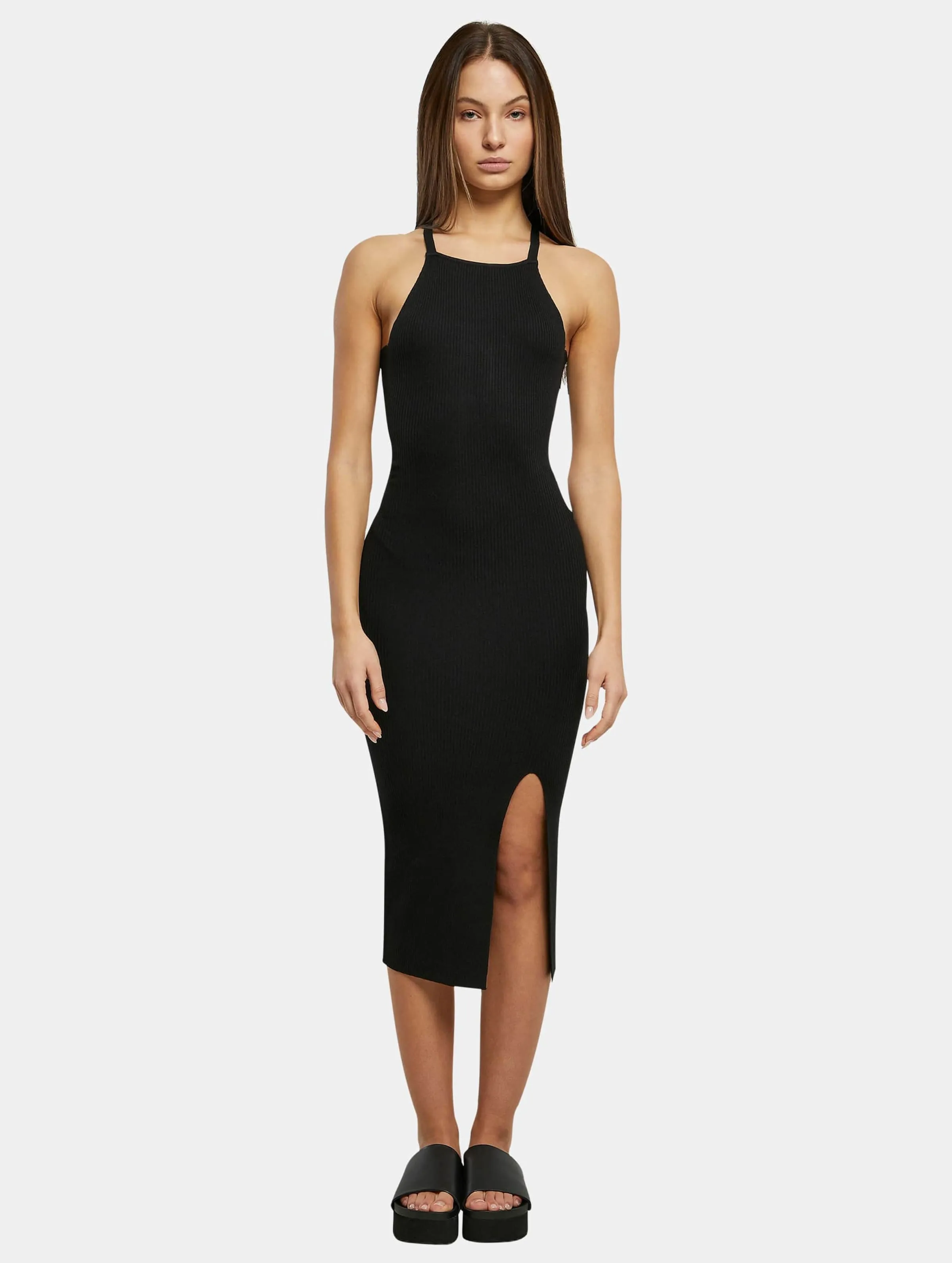 Midi Rib Knit Crossed Back