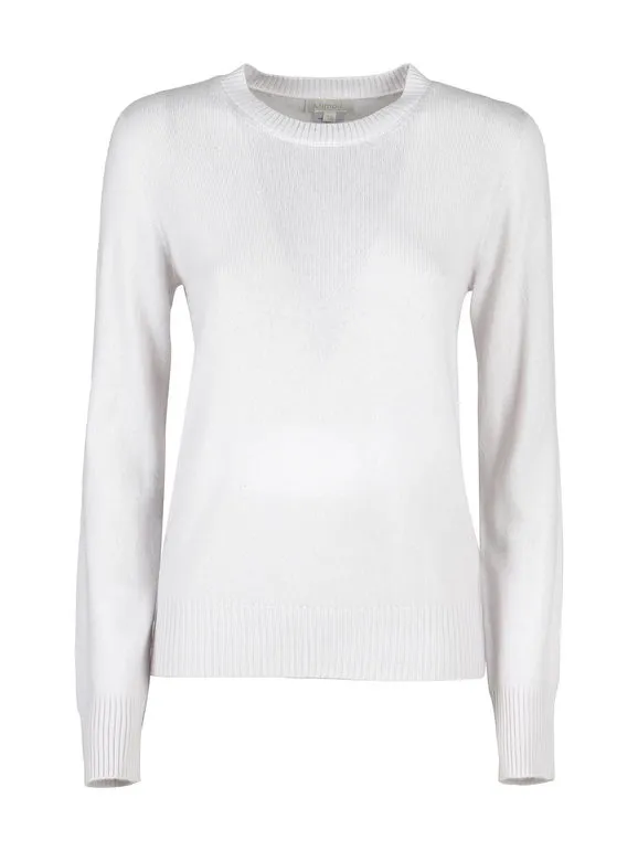 Mimoii Jersey de mujer con cuello redondo en mezcla de lana y cachemir