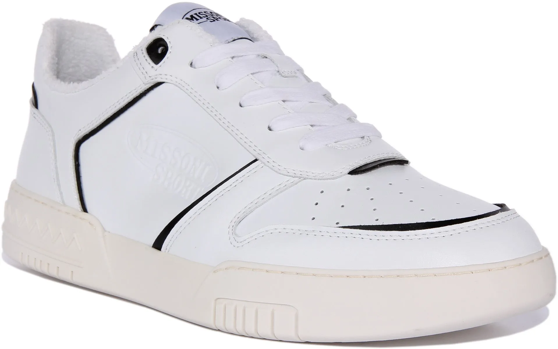 Missoni Basket New Low Apple Zapatillas veganas para en blanco negro