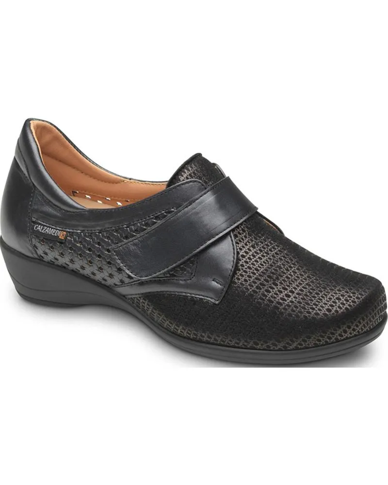 Mocasines CALZAMEDI  de Mujer ZAPATOS ELASTICO 0685  NEGRO