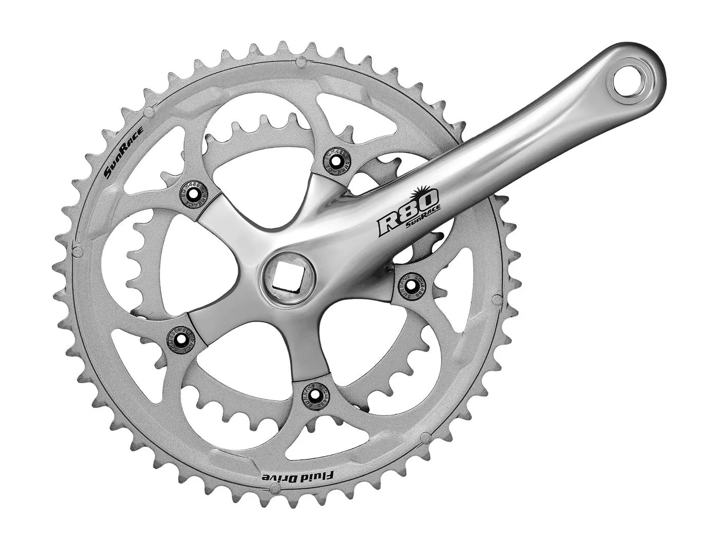 MULTIPLICACIóN SUNRACE RUTA R86 5034D 8P 170MM CUADRADO ALUMINIO 6061 CAJITA FCR86.00AS.SS2.BXB