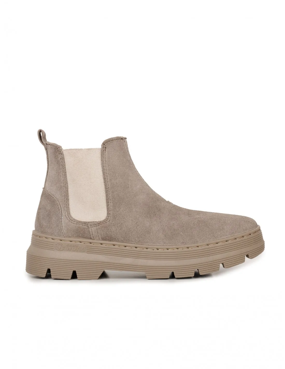 NATURAL WORLD Botines Chelsea Taupe