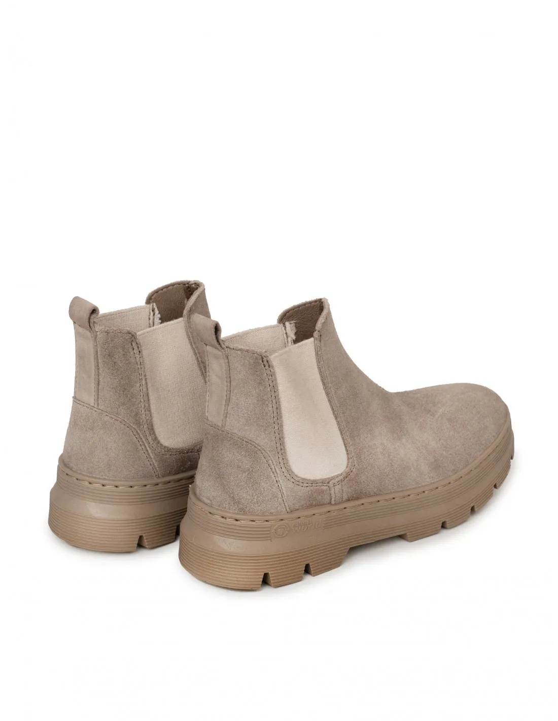 NATURAL WORLD Botines Chelsea Taupe